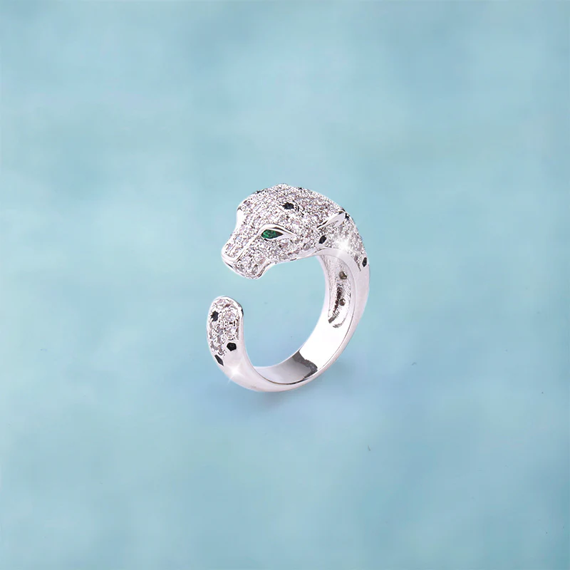 Anillo Pantera Ice Oro Blanco - Image 5