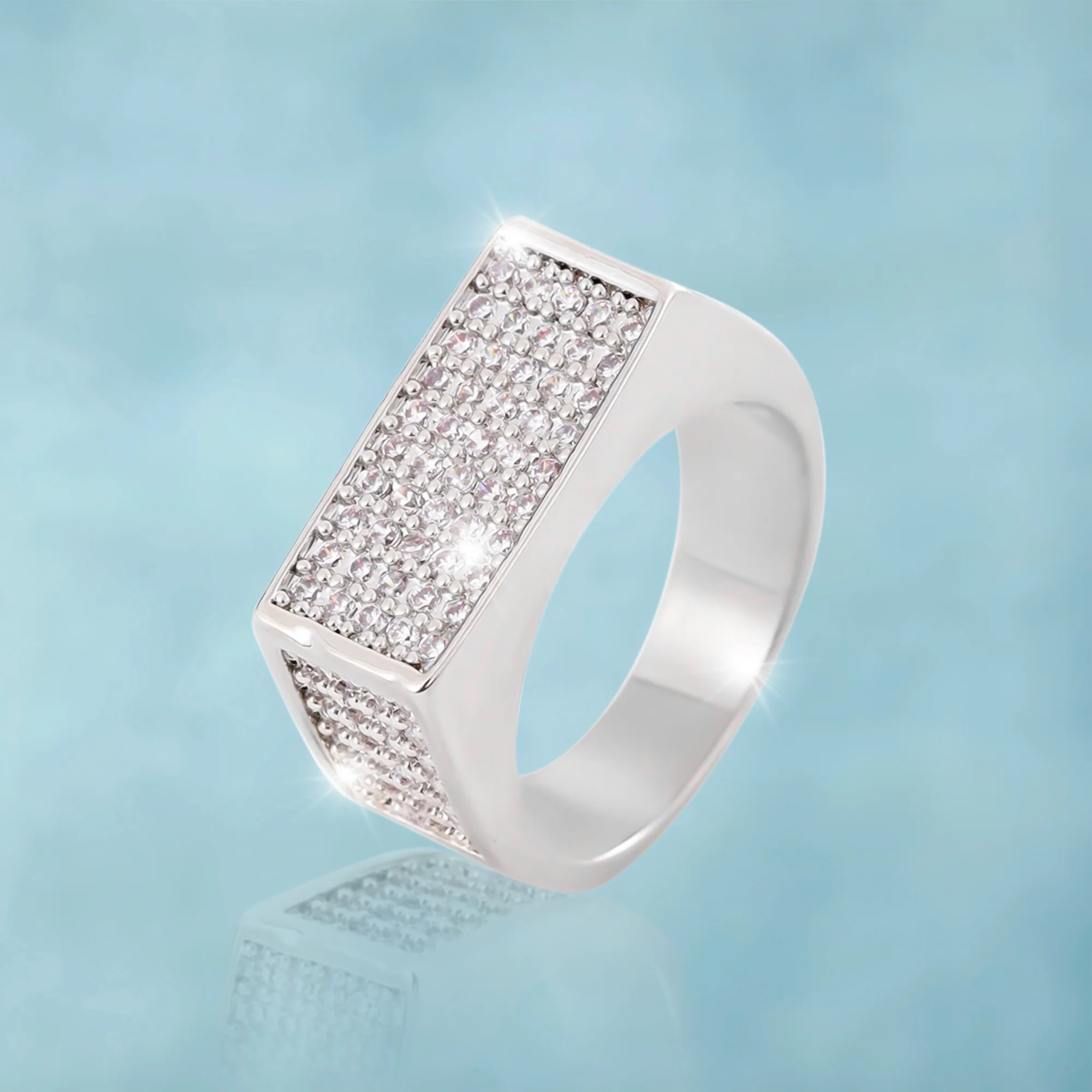 Anillo Plano Ice Oro Blanco - Image 4