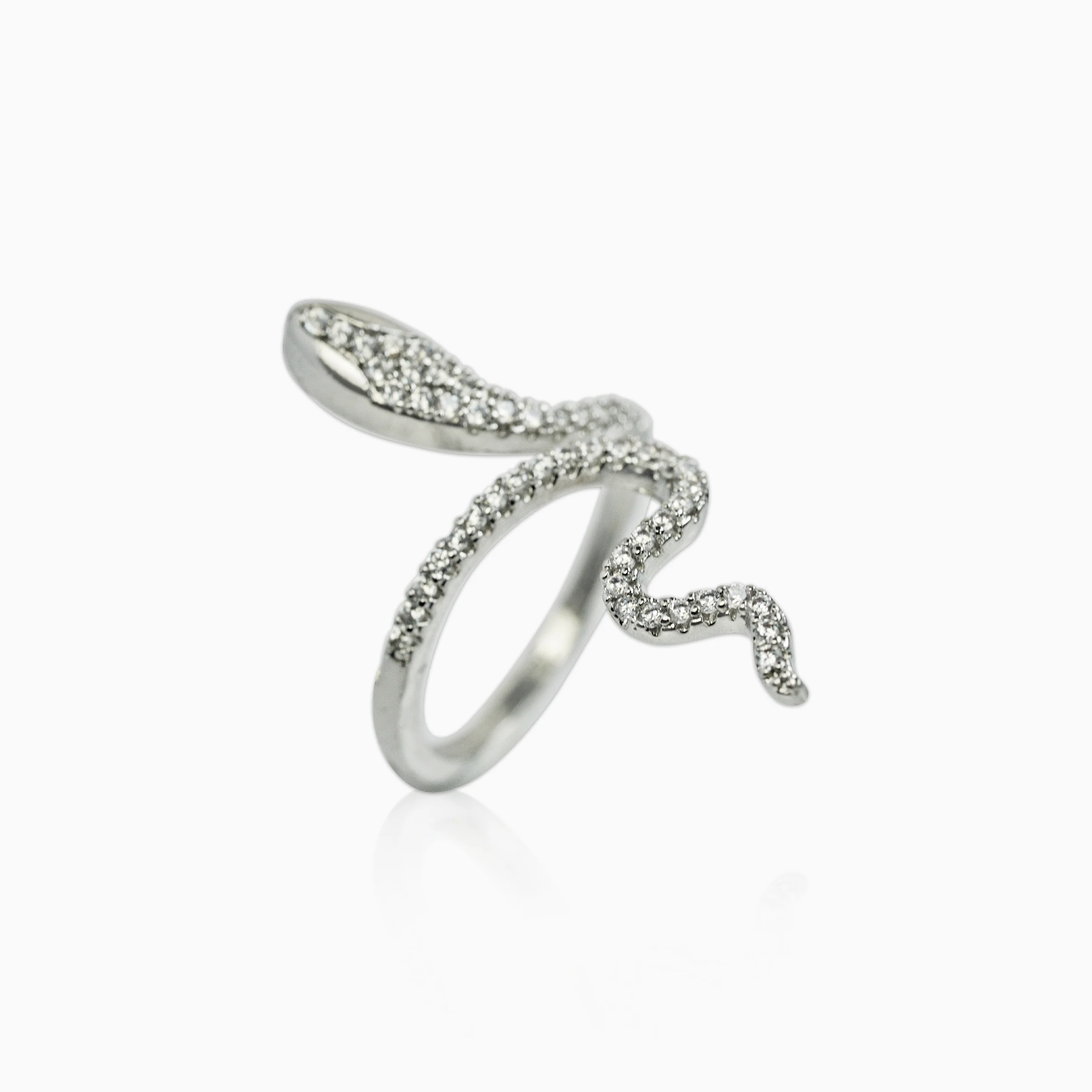 Anillo Serpiente Ice Oro Blanco - Image 4