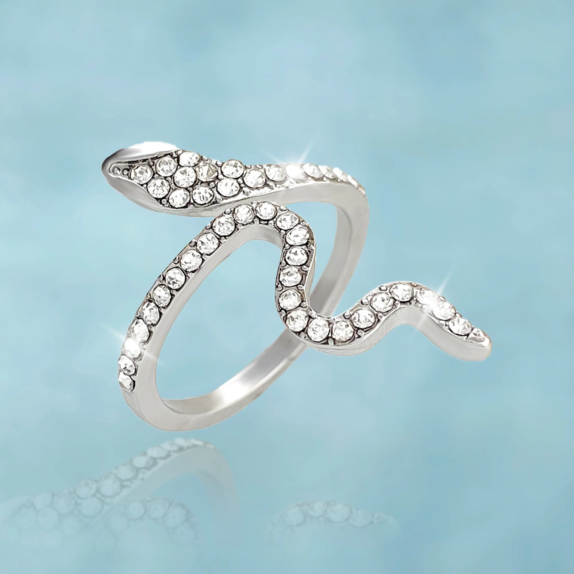 Anillo Serpiente Ice Oro Blanco - Image 5