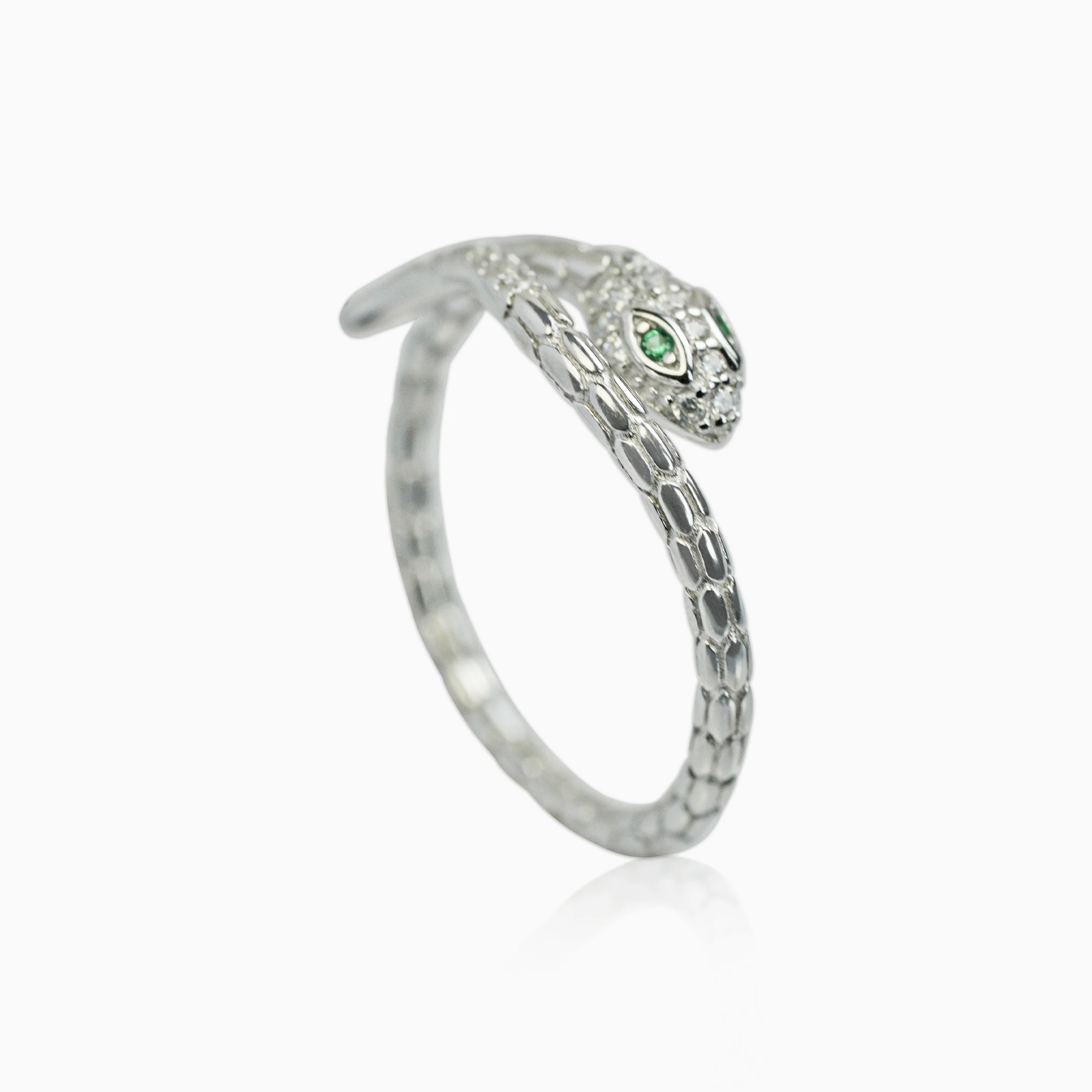 Anillo Serpiente Oro Blanco