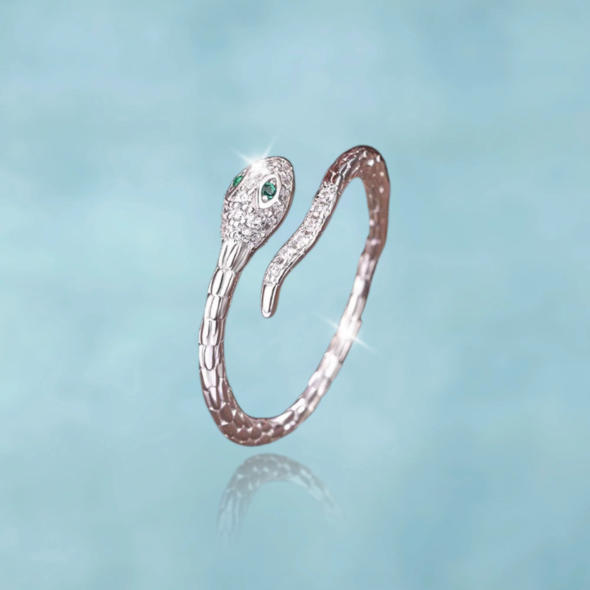 Anillo Serpiente Oro Blanco - Image 5