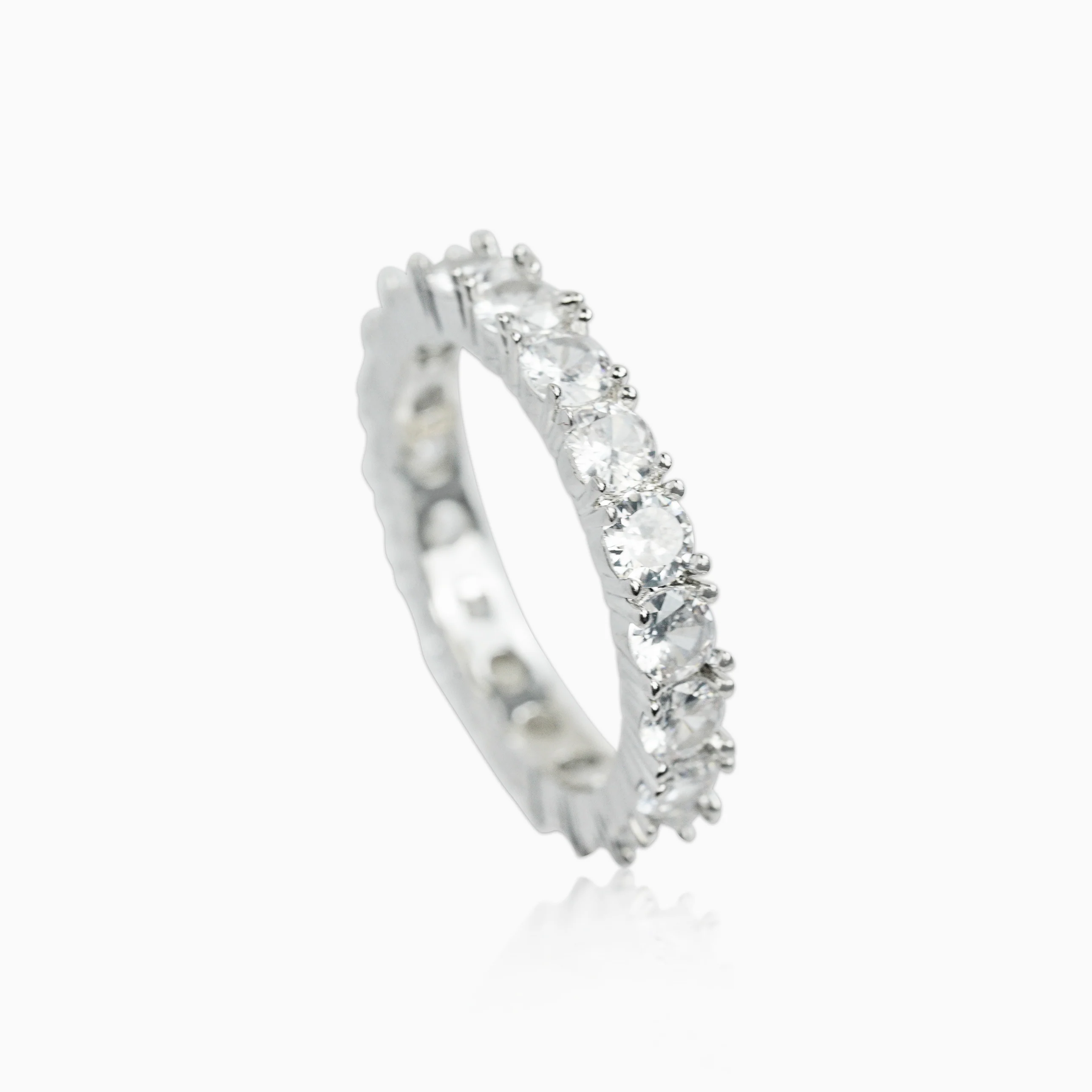 Anillo Tenis Oro Blanco