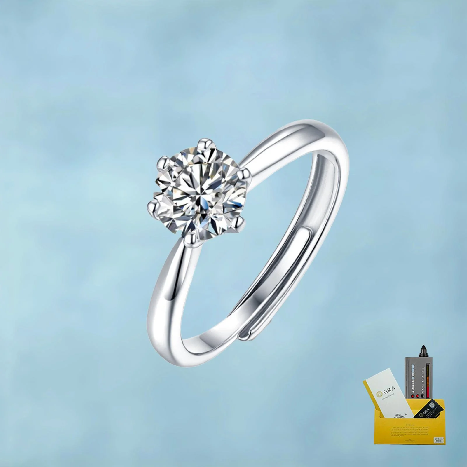 Anillo VVS Moissanite + Plata 925 Mujer - Image 3