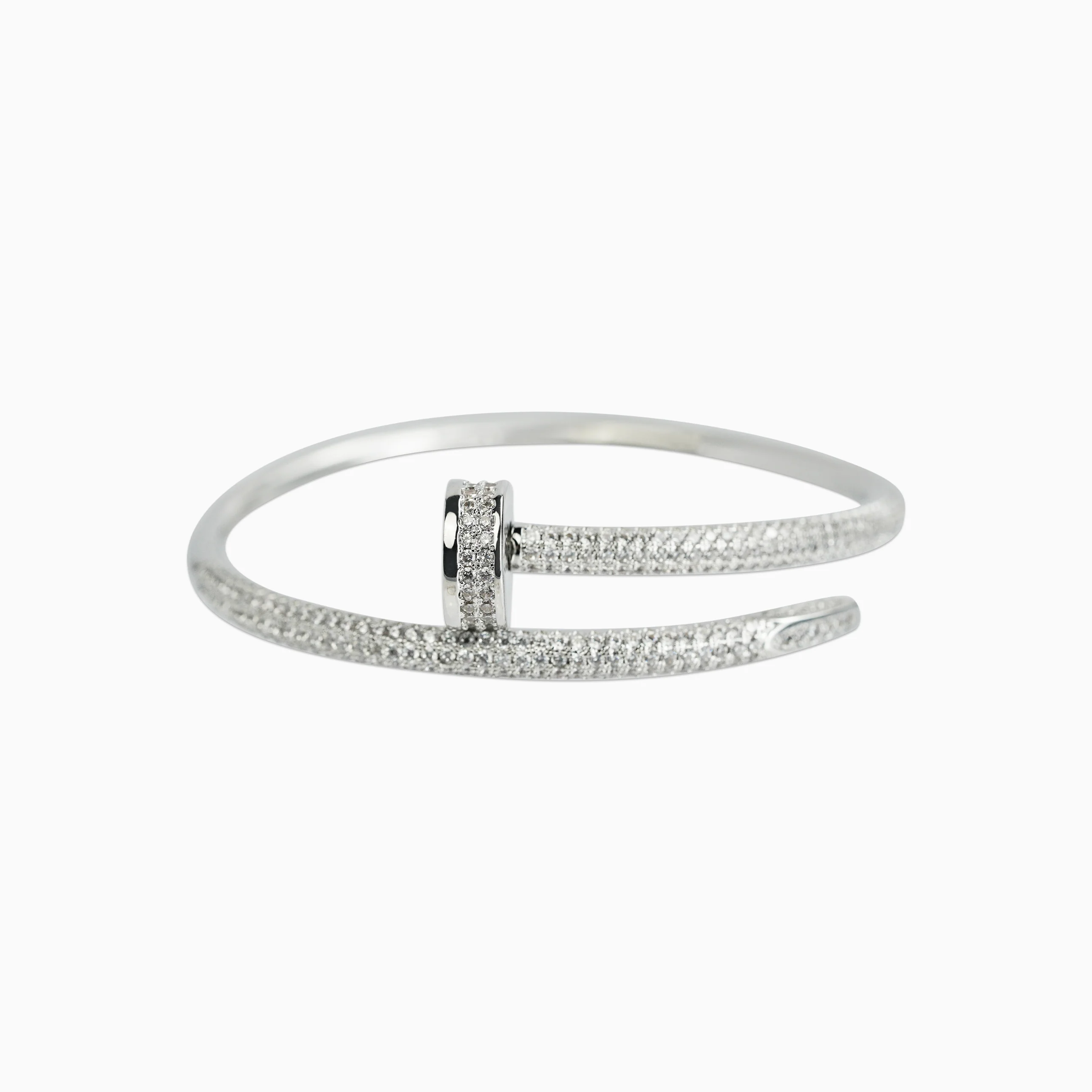 Brazalete Clavo Ice Oro Blanco - Image 4