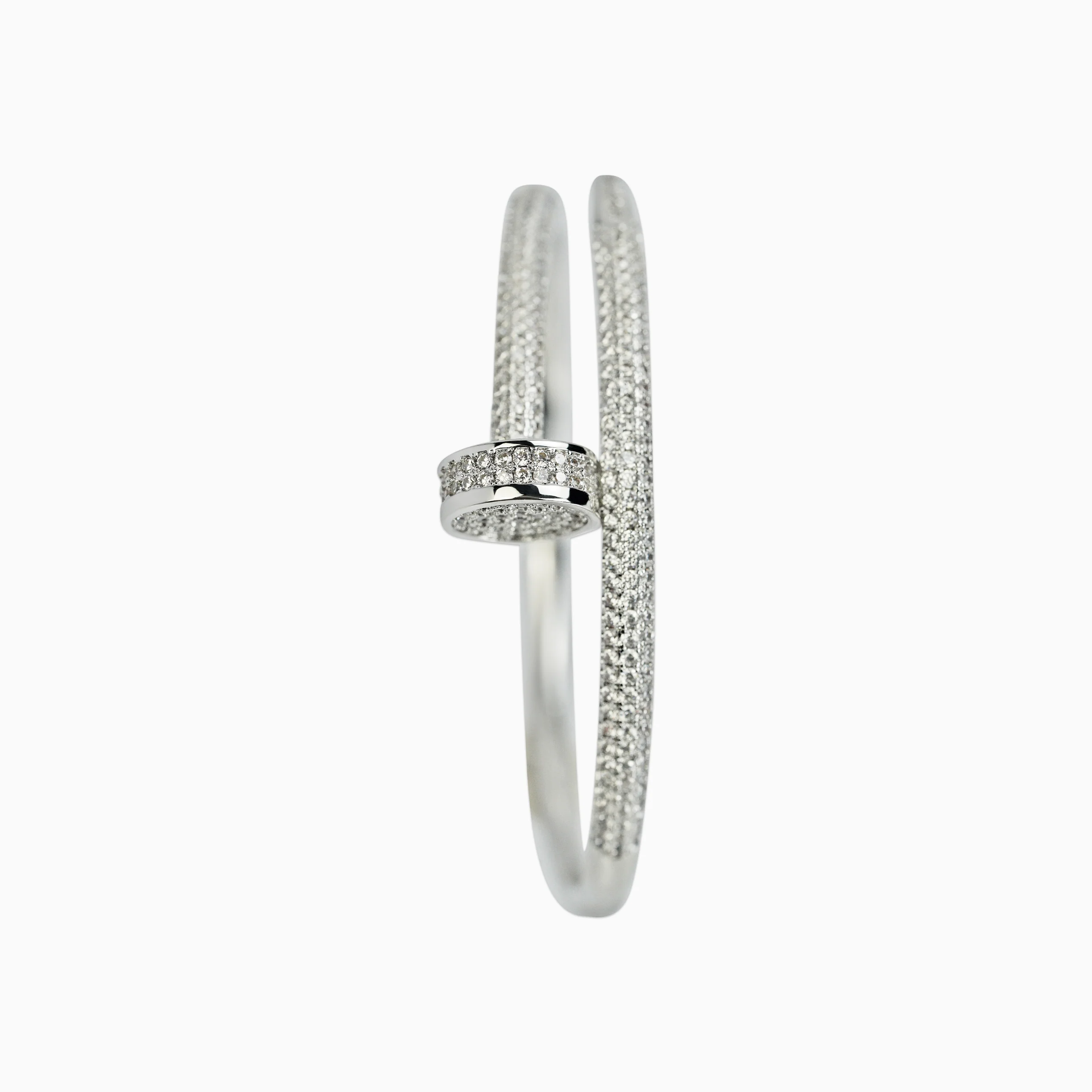 Brazalete Clavo Ice Oro Blanco - Image 5