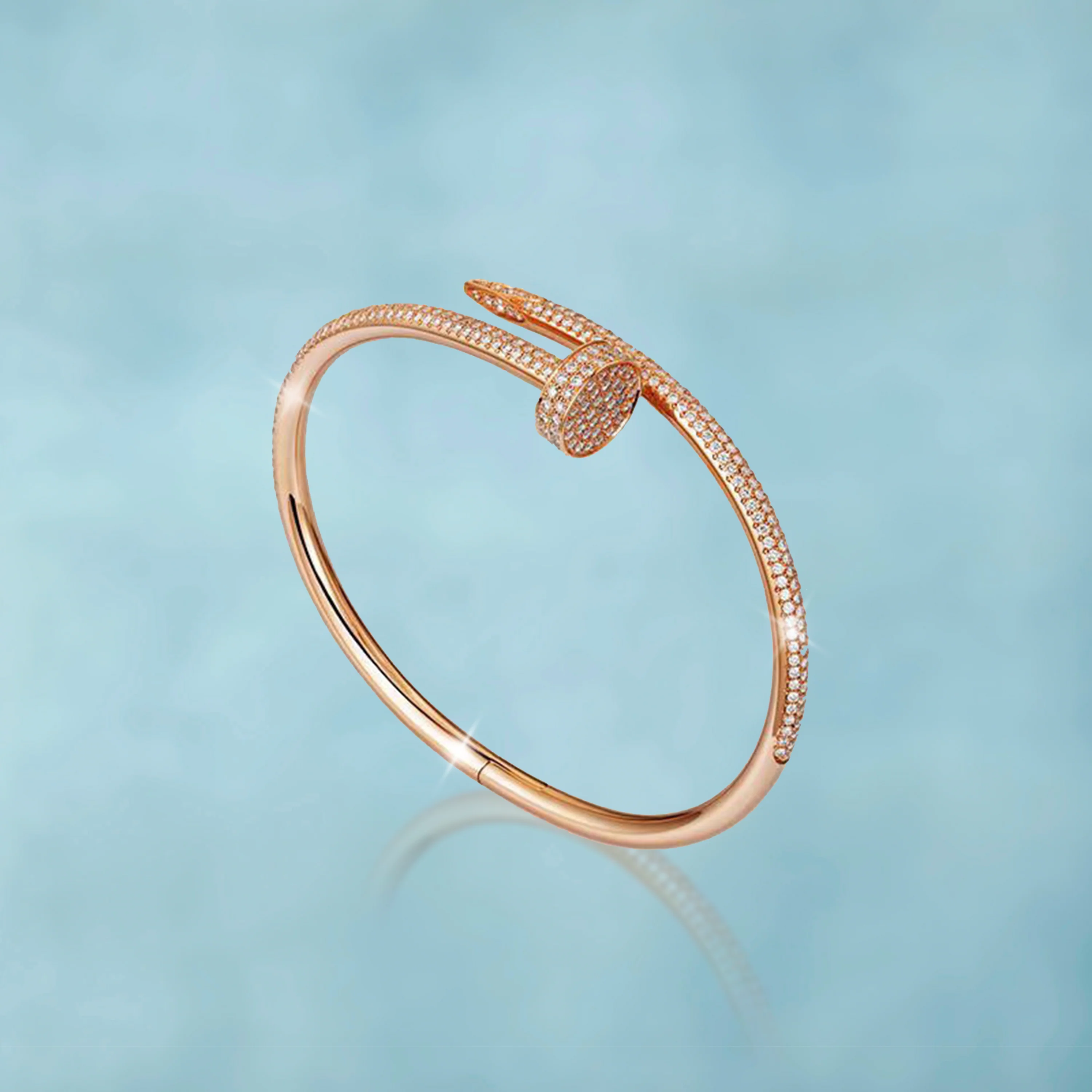 Brazalete Clavo Ice Oro Rosa - Image 4