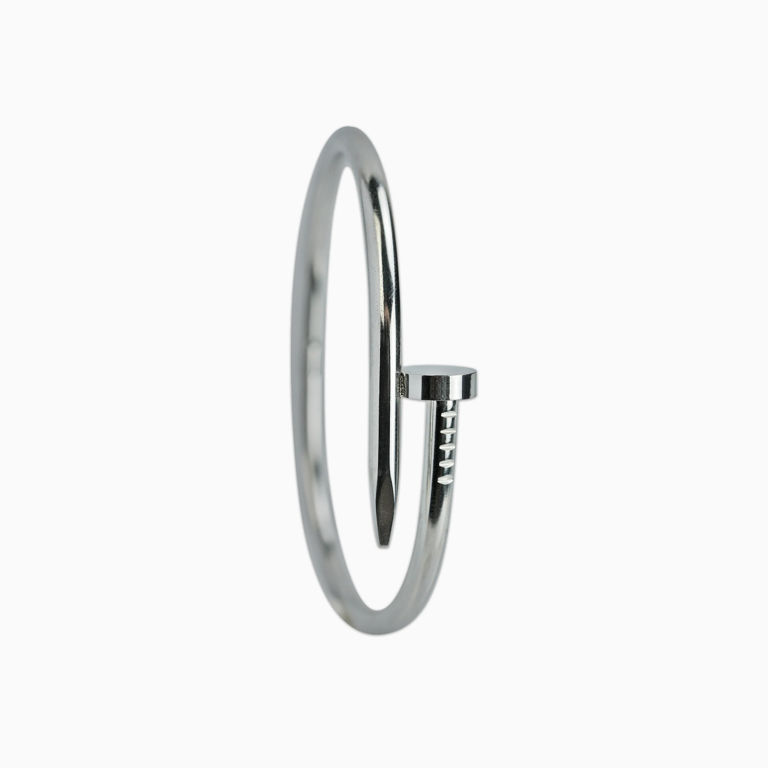 Brazalete Clavo Oro Blanco Mujer - Image 3