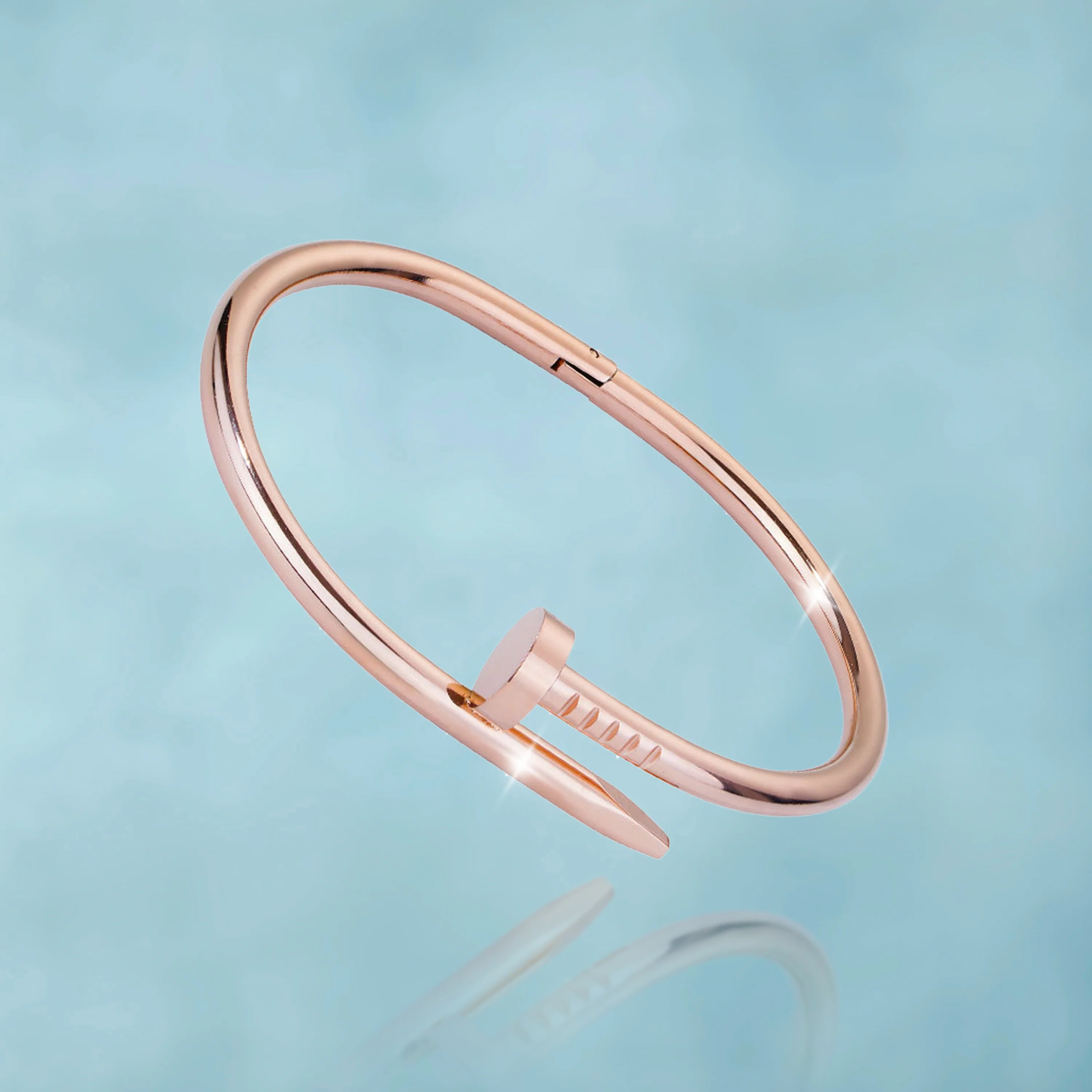 Brazalete Clavo Oro Rosa Mujer - Image 5