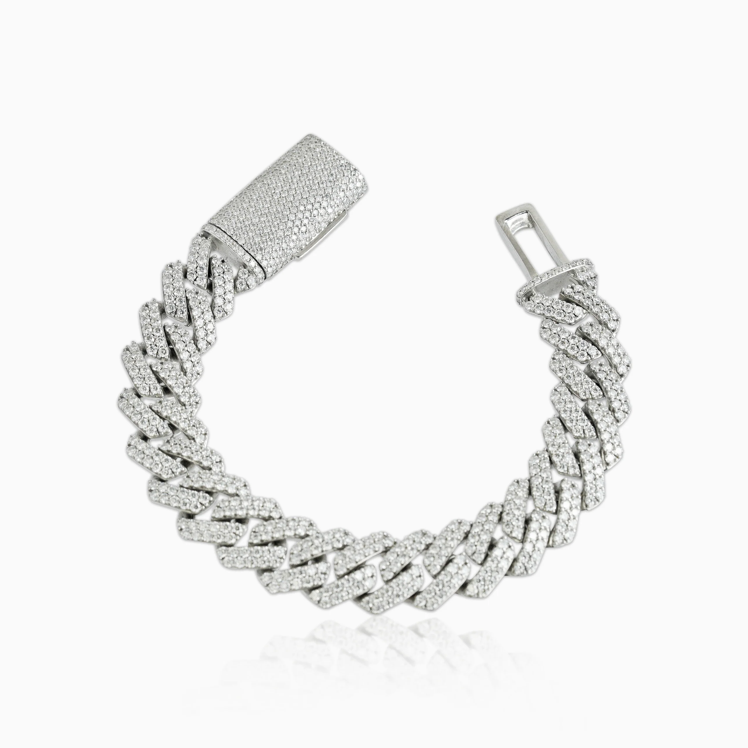 Brazalete Cubana Prong VVS 14mm - Image 3