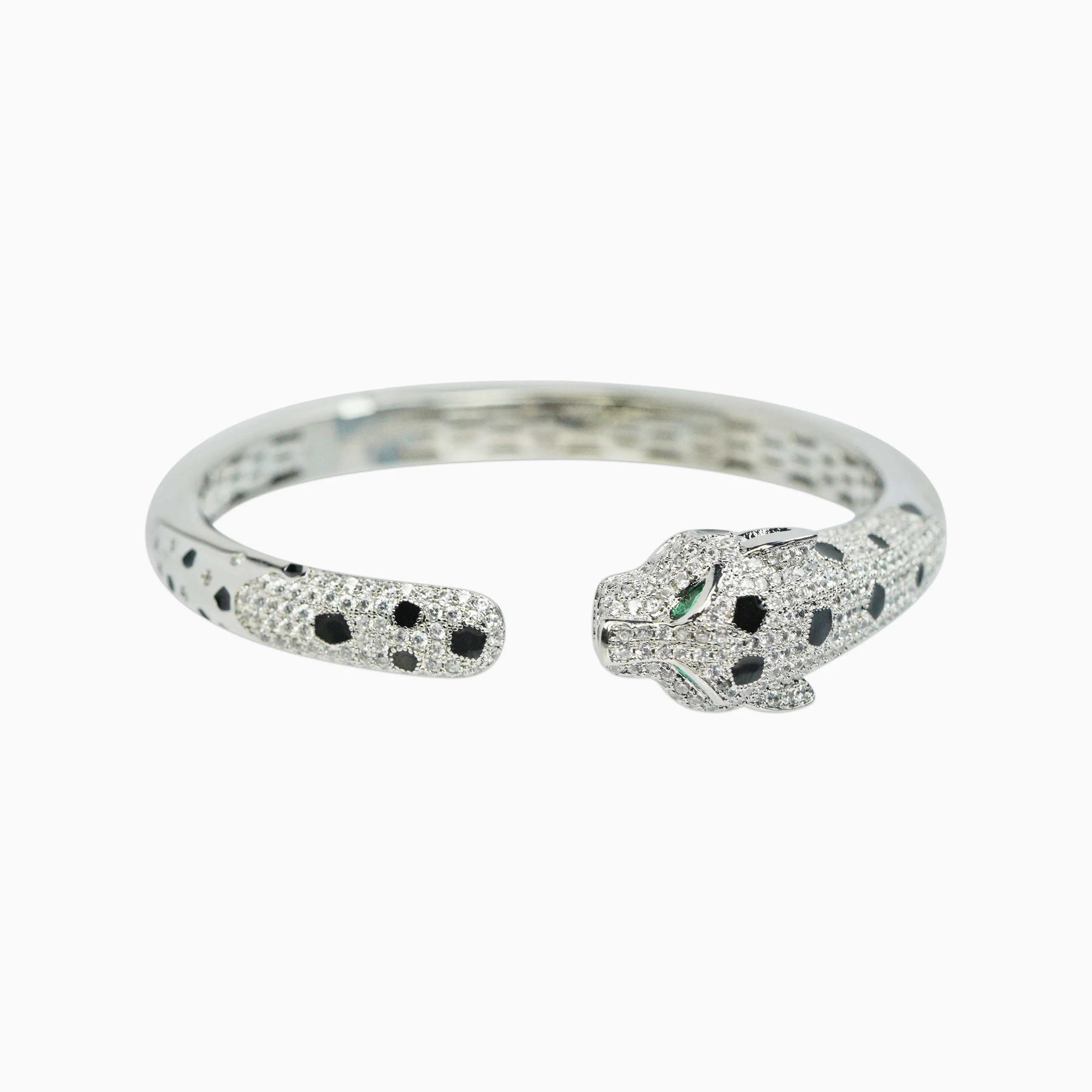 Brazalete Pantera Ice Oro Blanco