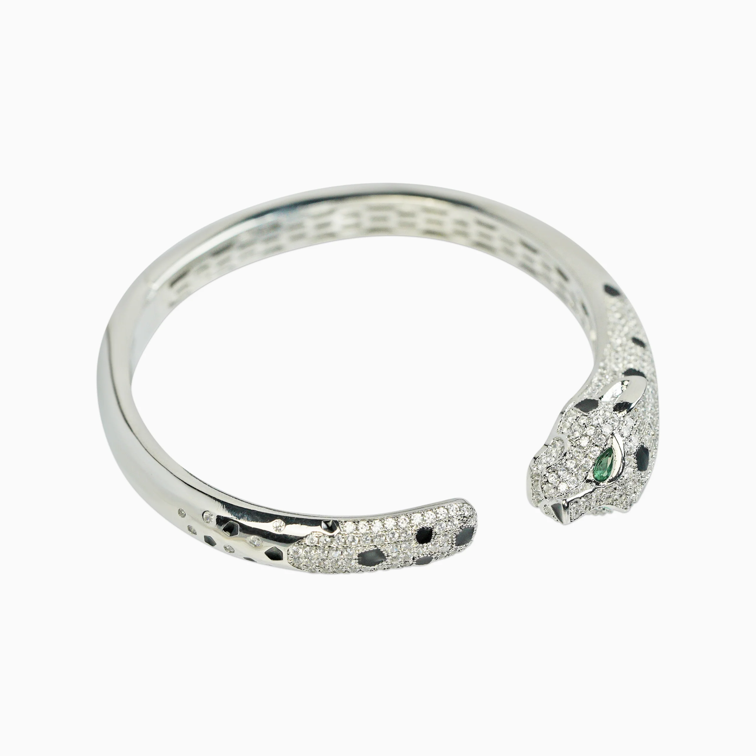 Brazalete Pantera Ice Oro Blanco - Image 4