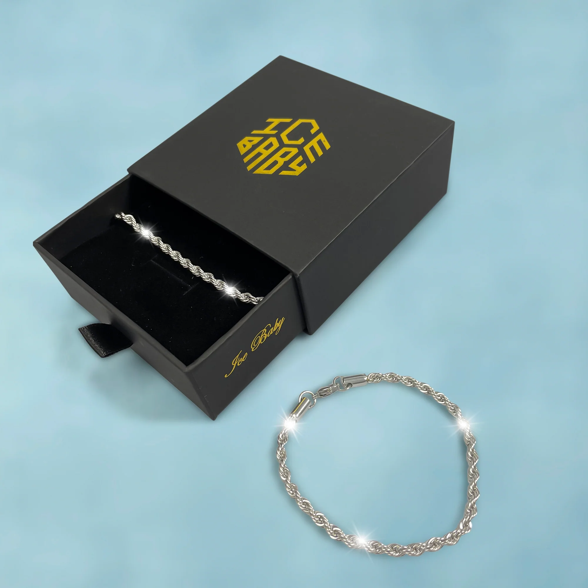 Brazalete Rope 4 Mm Oro Blanco - Image 3