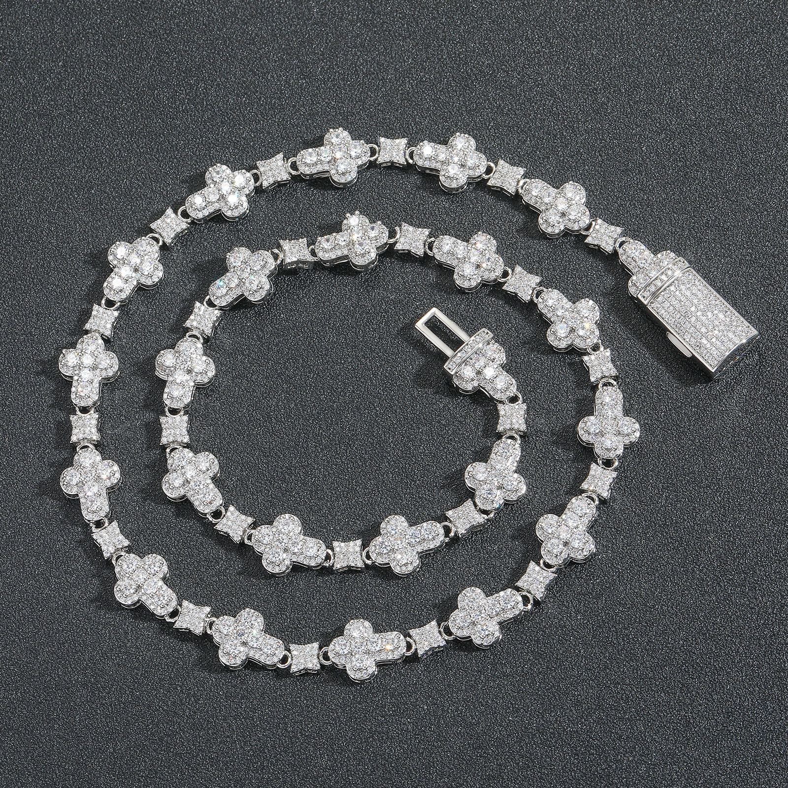 Cadena Cross Oro Blanco - Image 2
