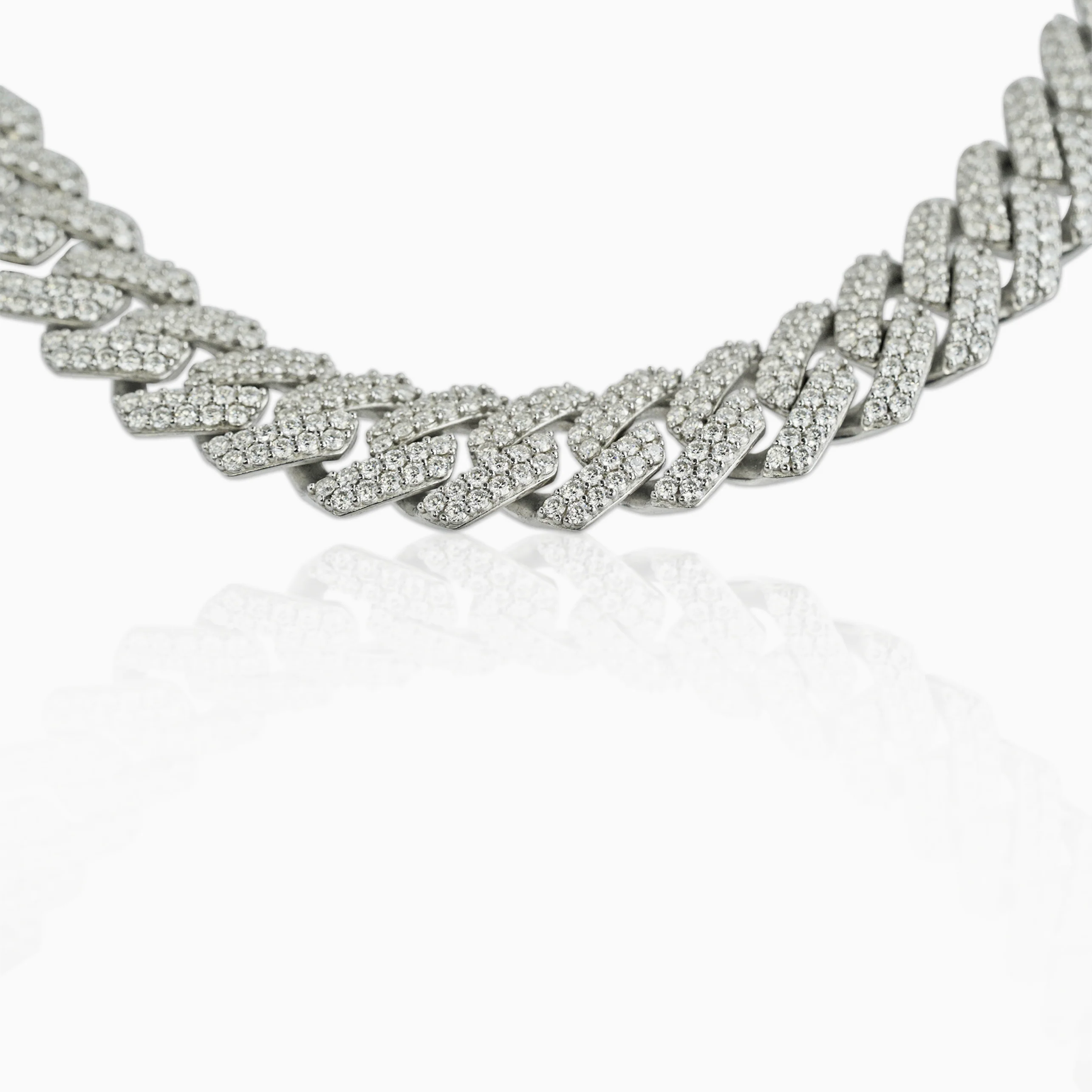 Cadena Cubana Prong 15 Mm VVS Moissanite + Plata 925 - Image 4
