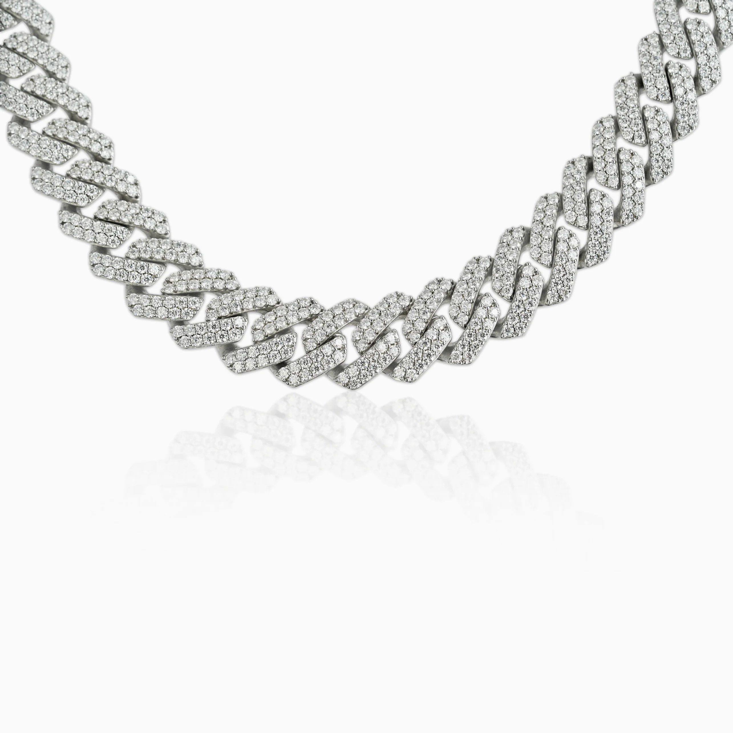 Cadena Cubana Prong 15 Mm VVS Moissanite + Plata 925 - Image 7