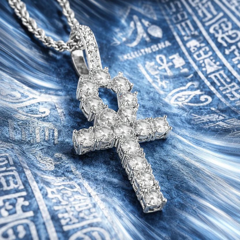 Colgante Ankh Oro Blanco - Image 3