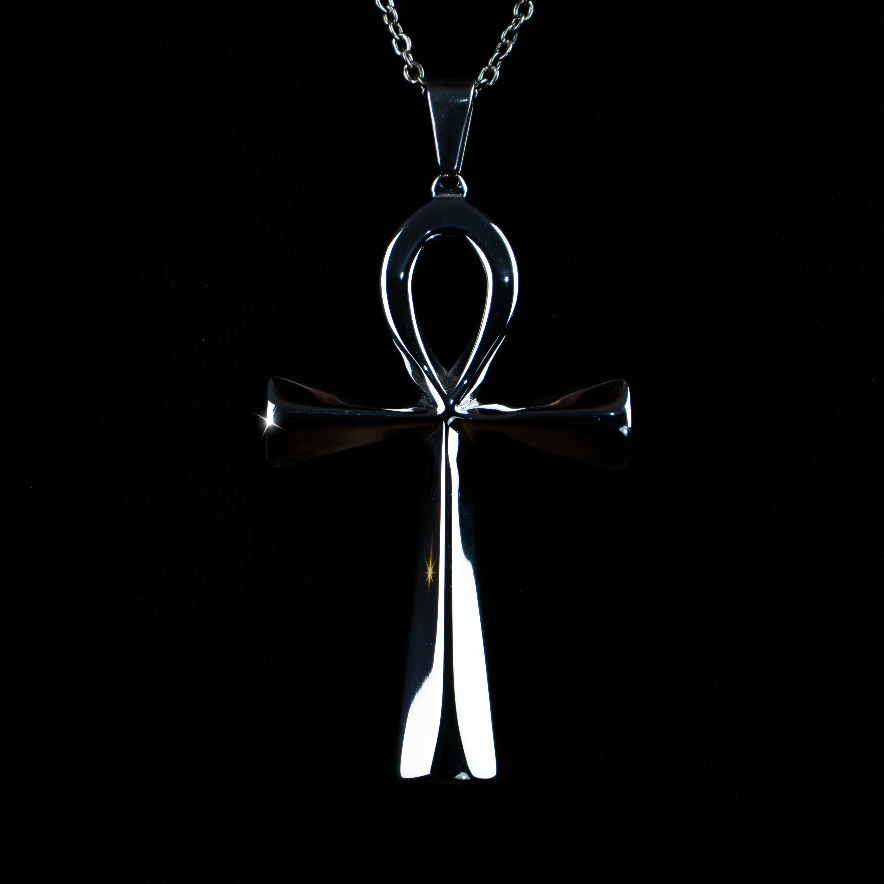 Colgante Cruz Ankh Oro Blanco - Image 5