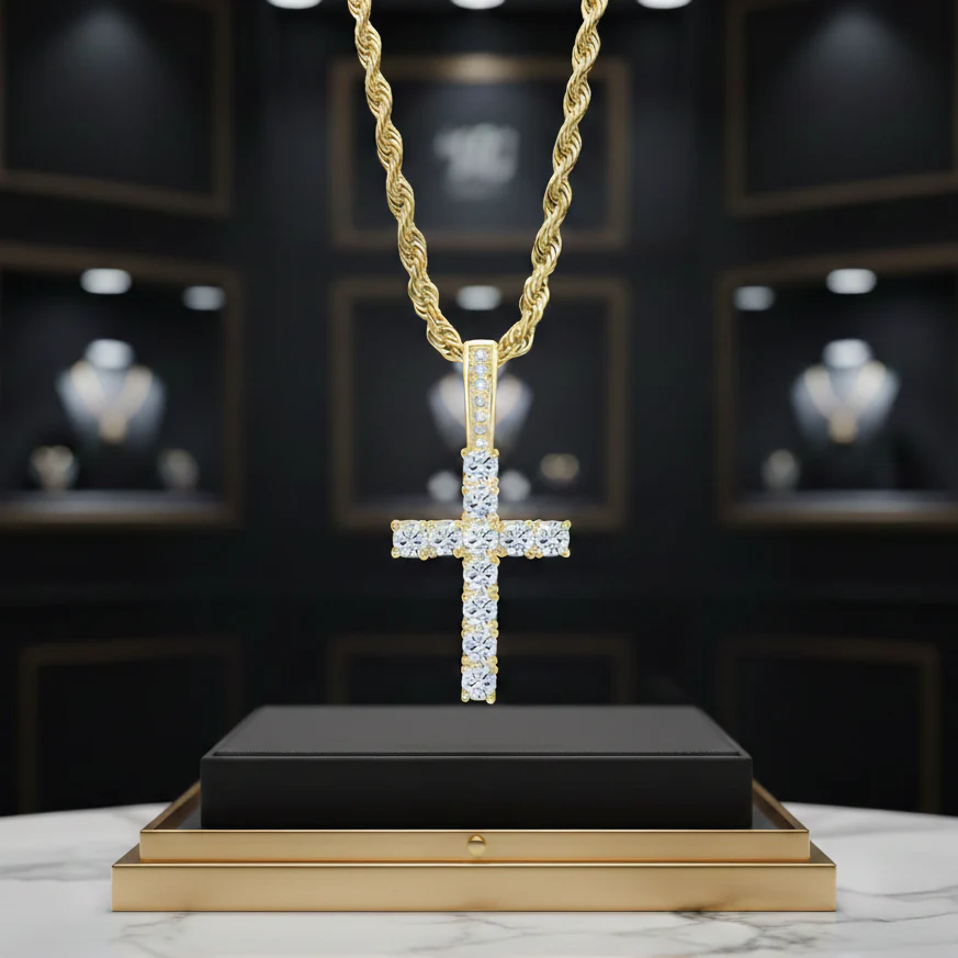 Colgante Cruz Oro 18K - Image 3