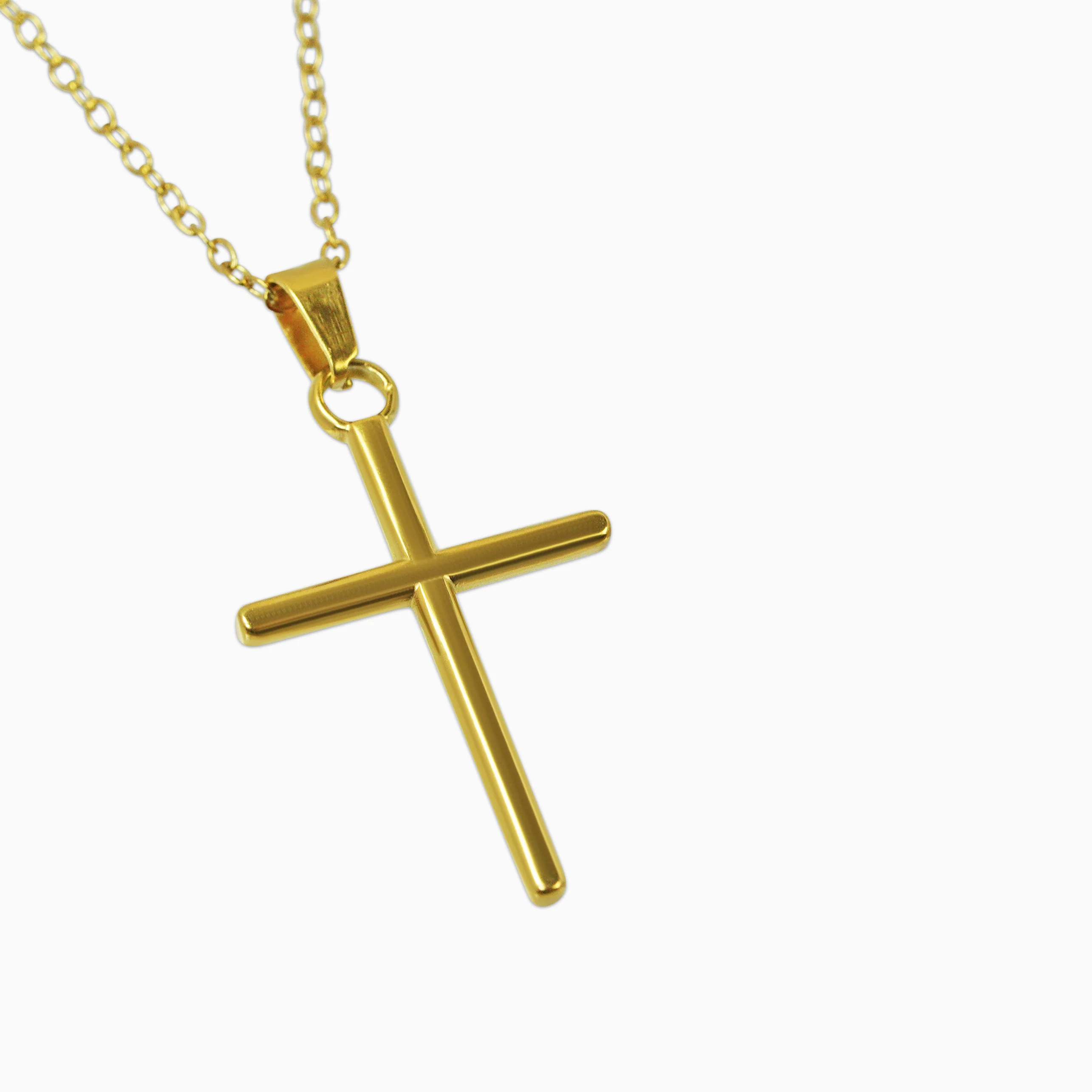 Colgante Cruz Redonda Oro 18K - Image 3