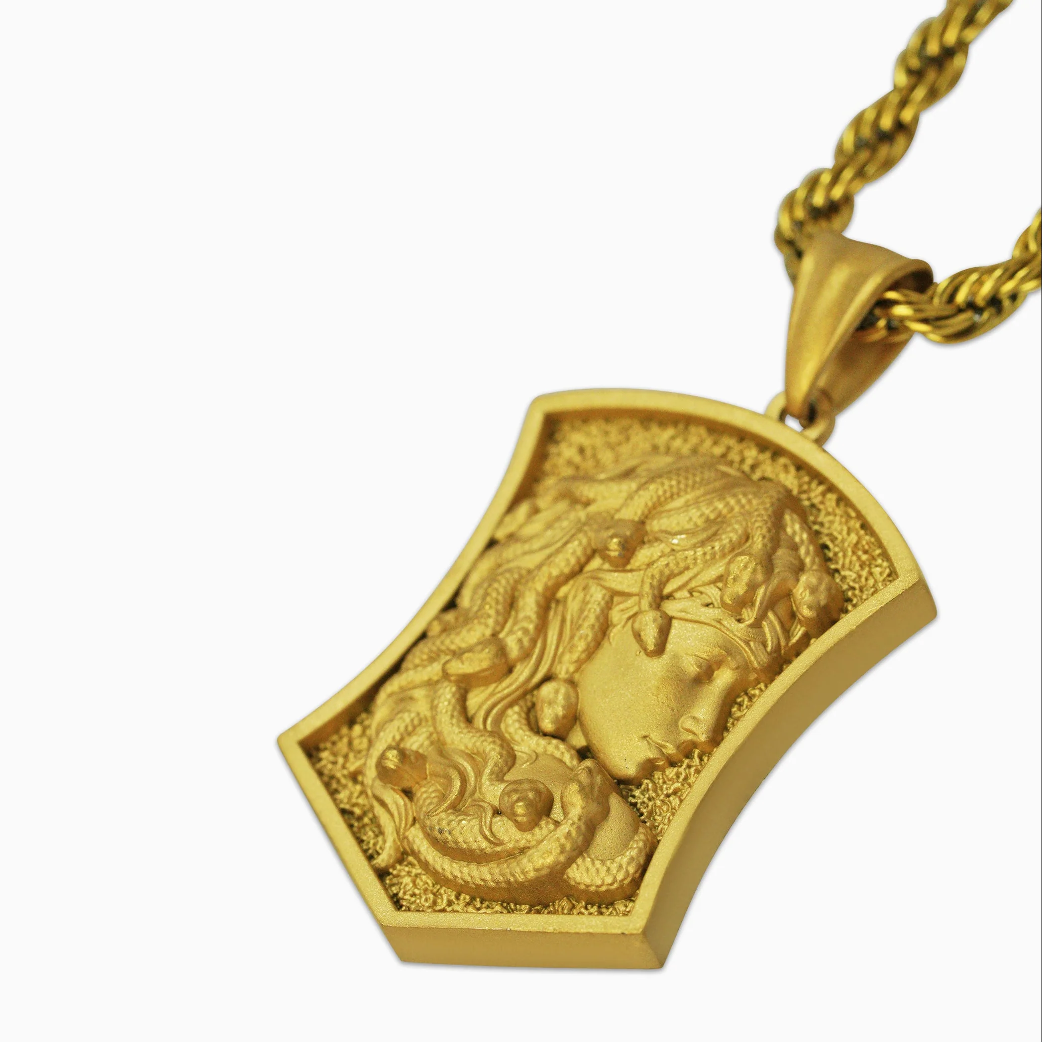 Colgante Escudo Medusa Oro 18k - Image 4