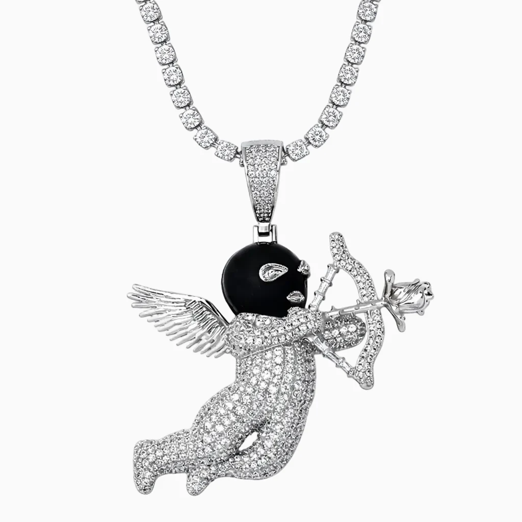 Colgante Gang Angel Oro Blanco