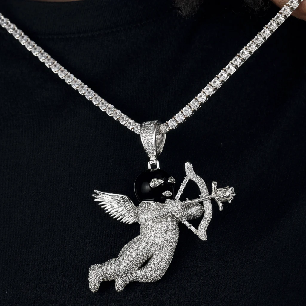 Colgante Gang Angel Oro Blanco - Image 3