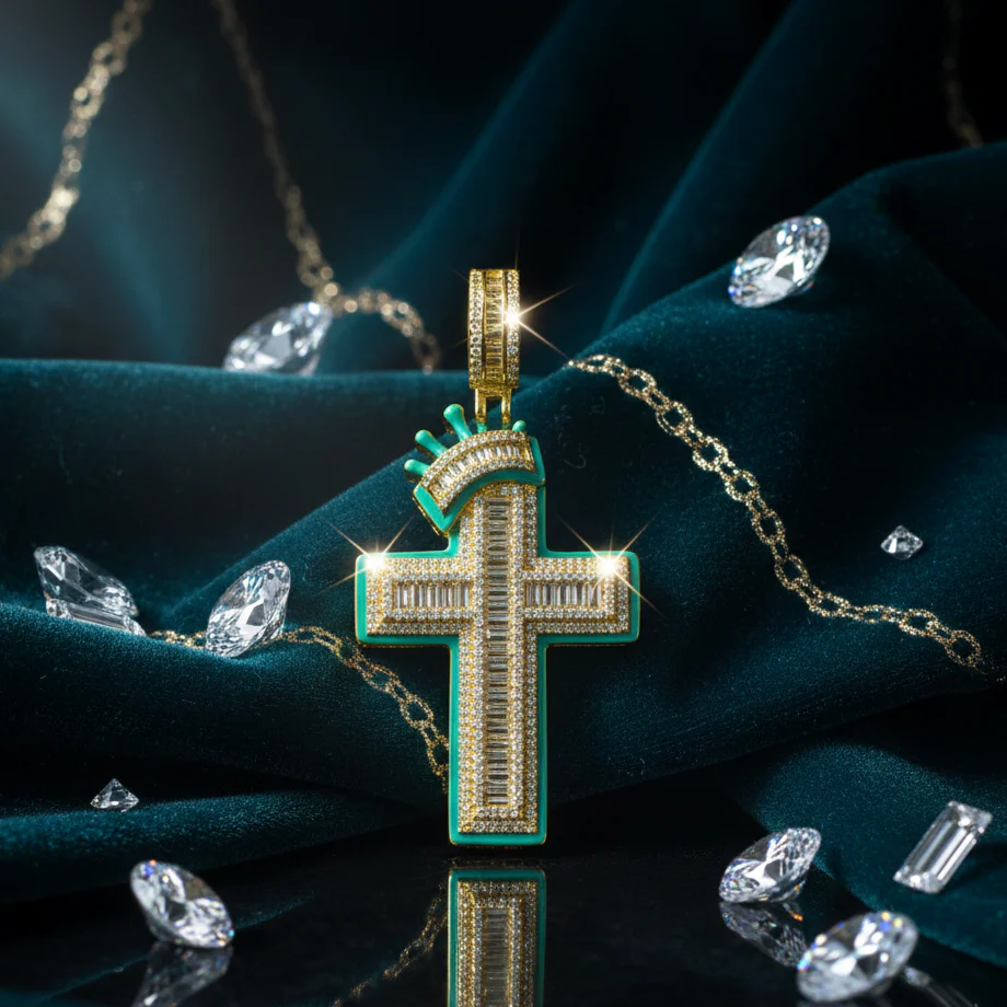Colgante Luminoso Cruz Oro 18K - Image 3