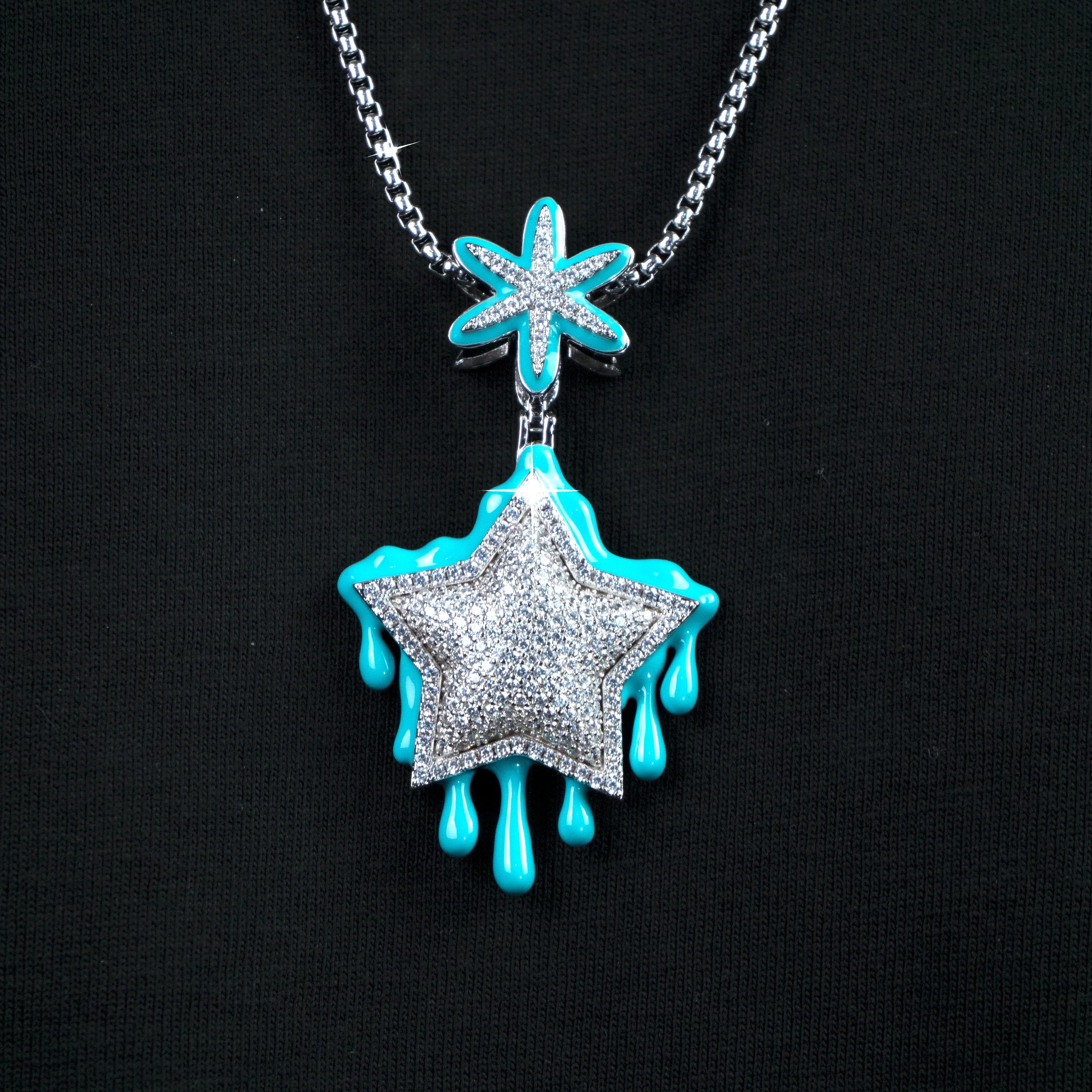 Colgante Luminoso Dripping Star Oro Blanco - Image 5