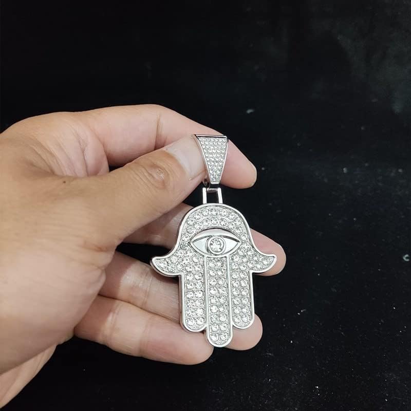 Colgante Mano de Fátima Oro Blanco - Image 4