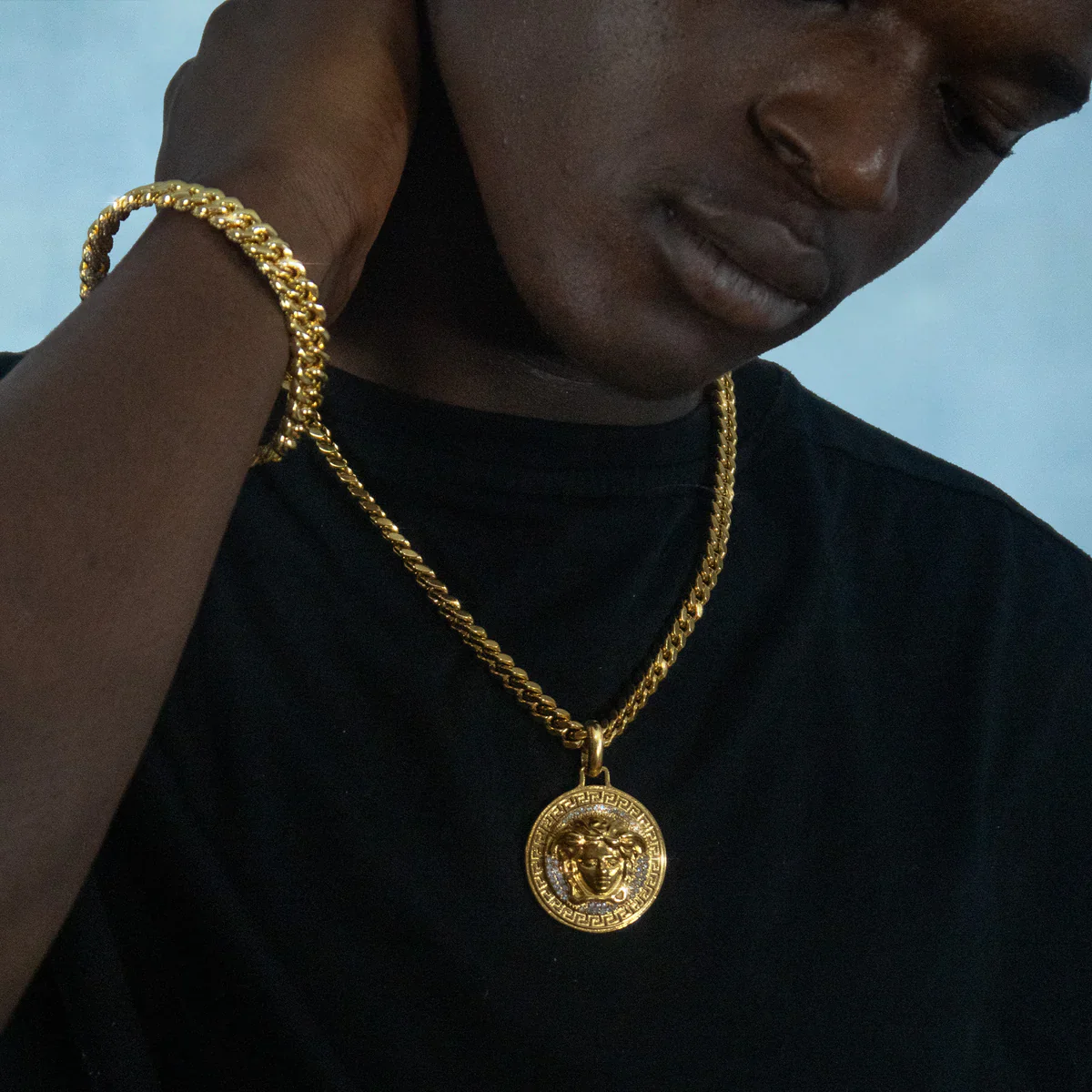 Colgante Medusa Ice Oro 18K - Image 3