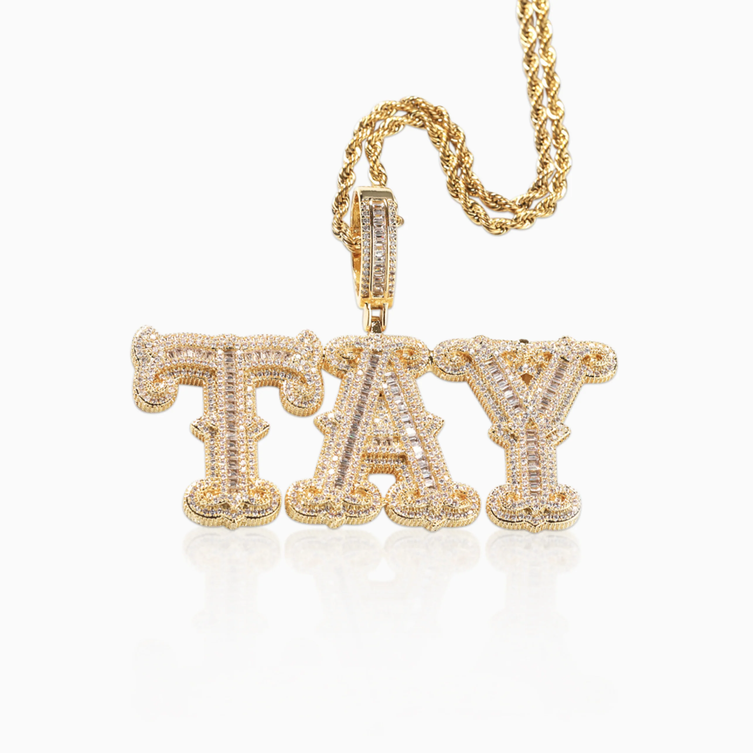 Colgante Personalizado West Baguettes Oro - Image 3