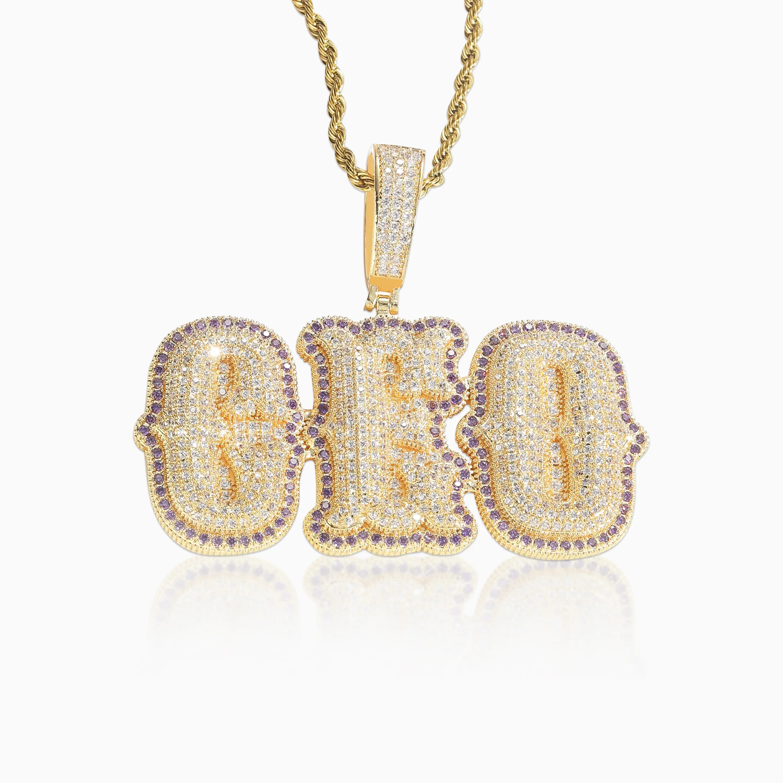 Colgante Personalizado West Max Oro - Image 3
