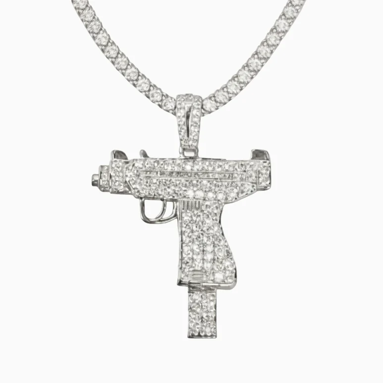 Colgante Uzi Oro Blanco