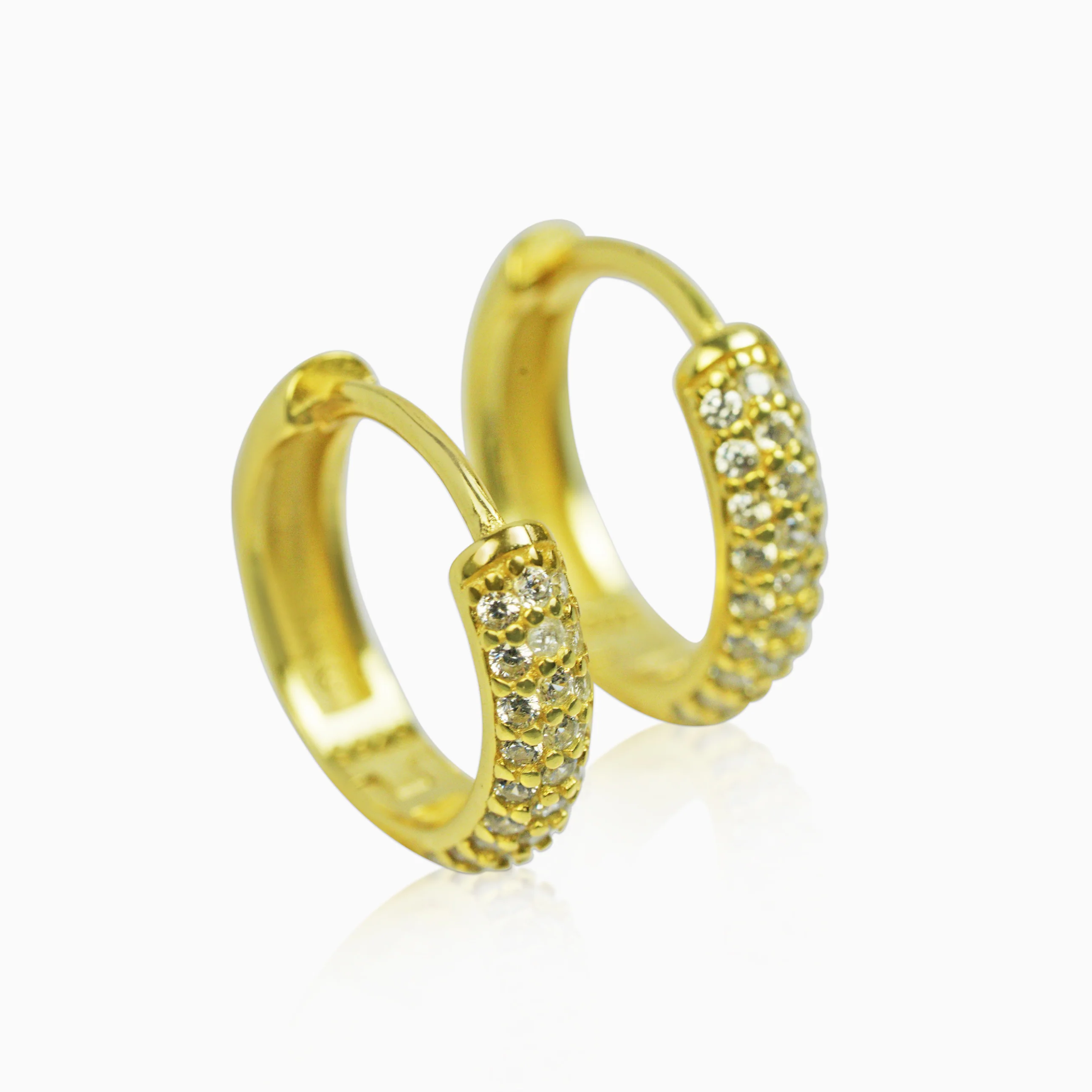 Pendientes Aros Ice Oro 18K - Image 2