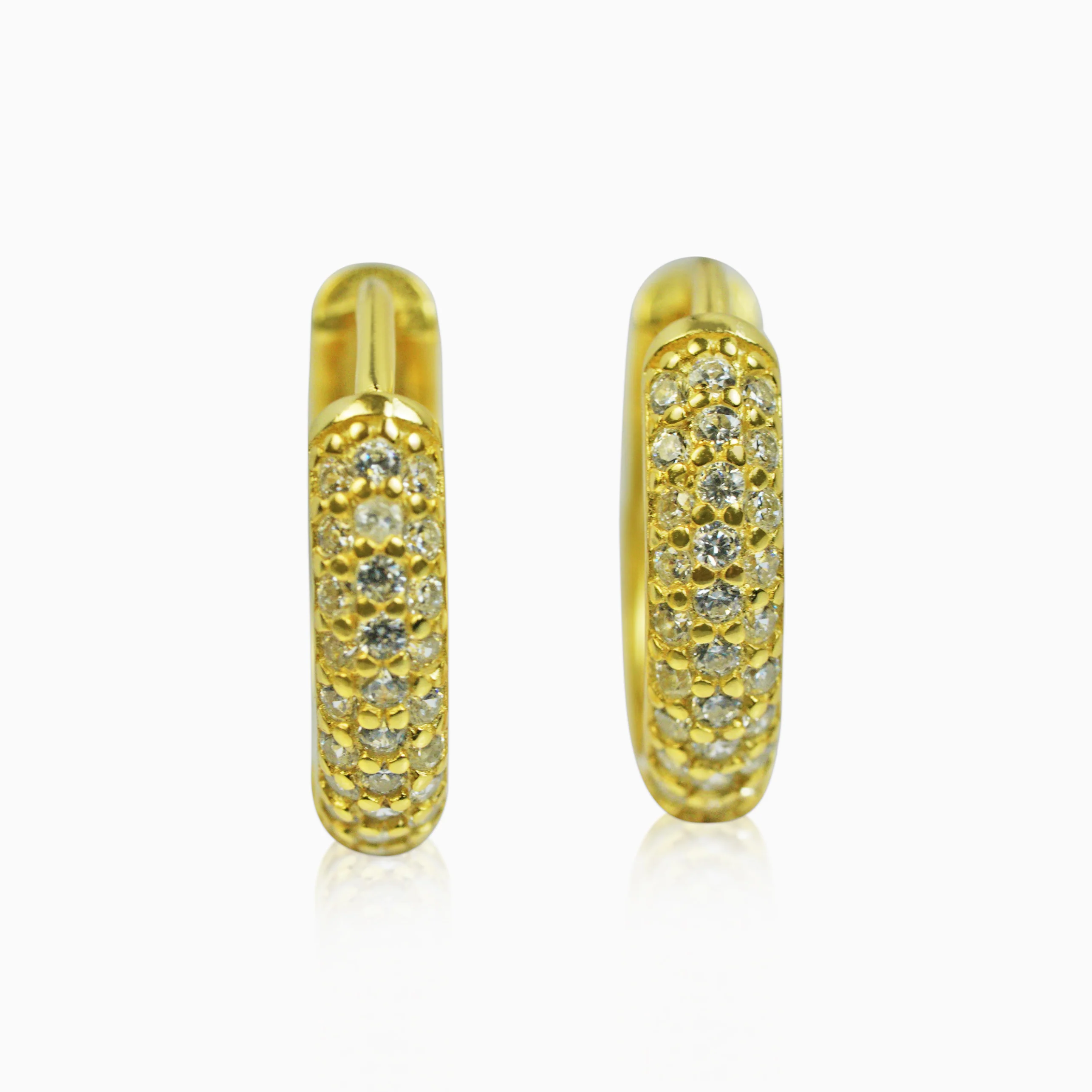 Pendientes Aros Ice Oro 18K - Image 3