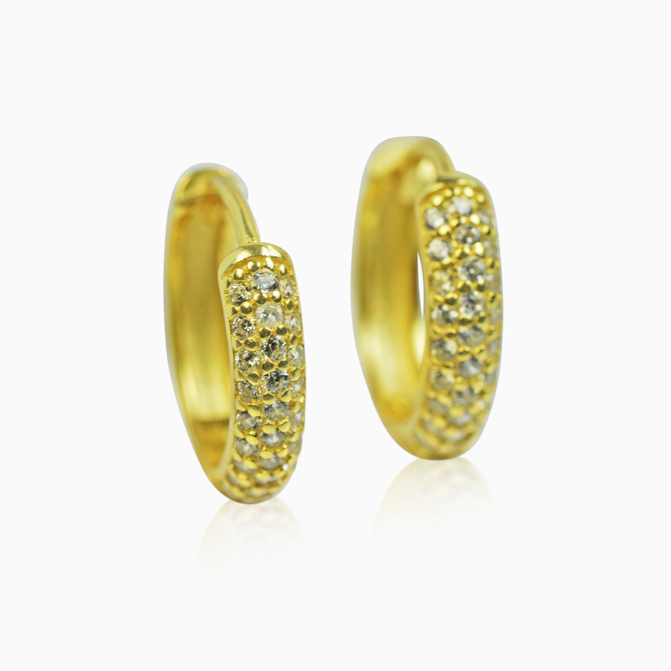 Pendientes Aros Ice Oro 18K - Image 4