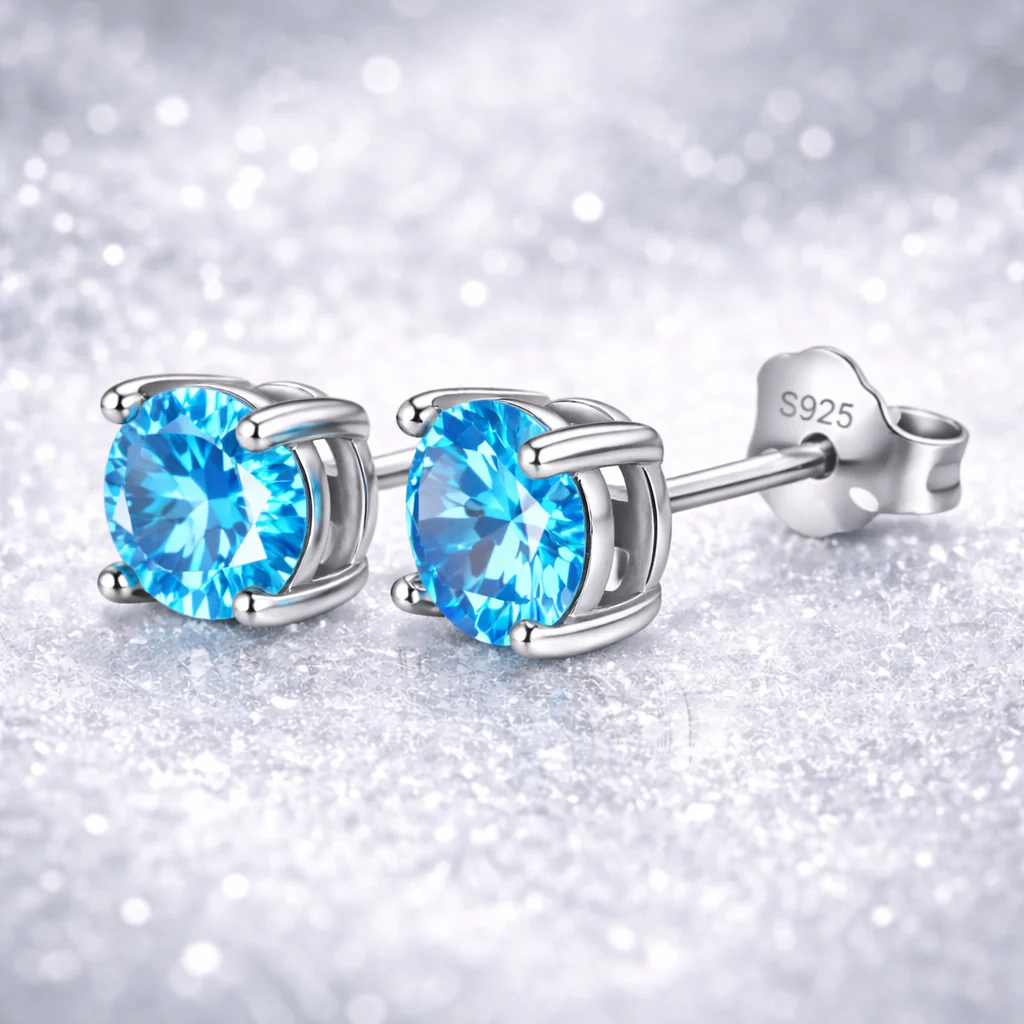 Pendientes Blue Sky Plata 925 - Image 4