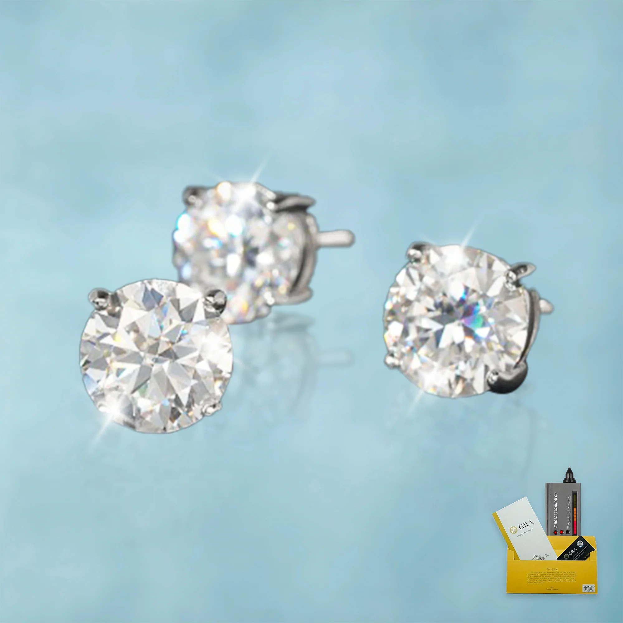 Pendientes Classic VVS Moissanite + Plata 925 - Image 6