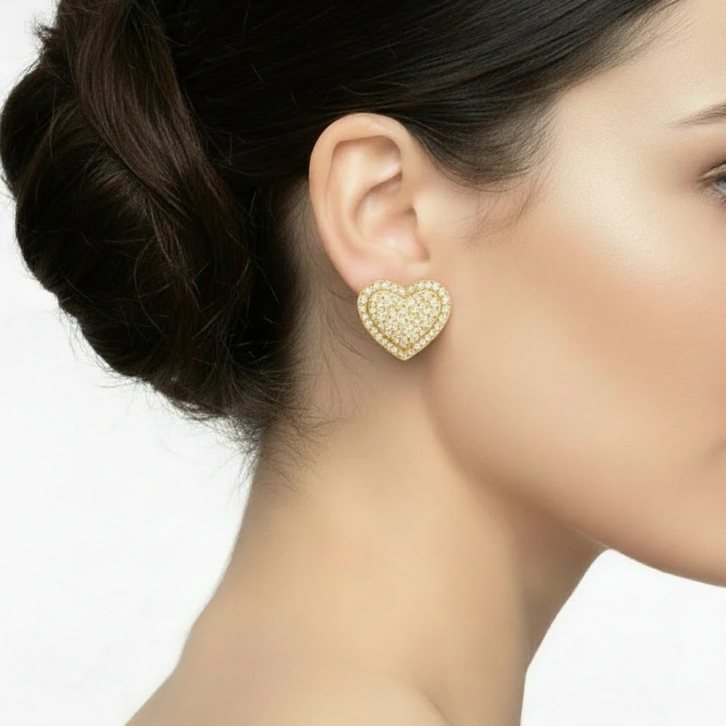 Pendientes Corazon Oro - Image 2