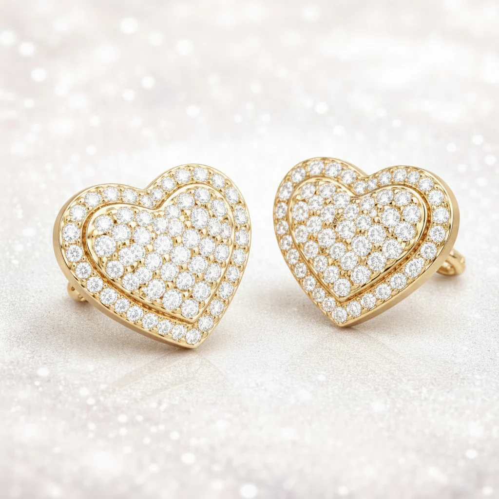 Pendientes Corazon Oro - Image 3