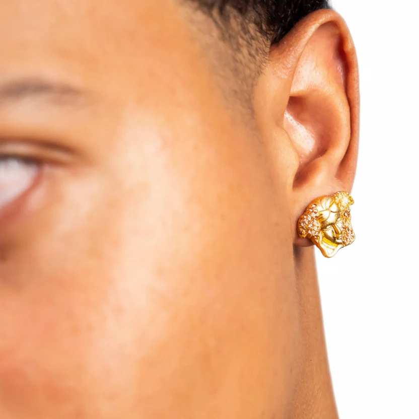 Pendientes Medusa Pearls Oro 18K - Image 4