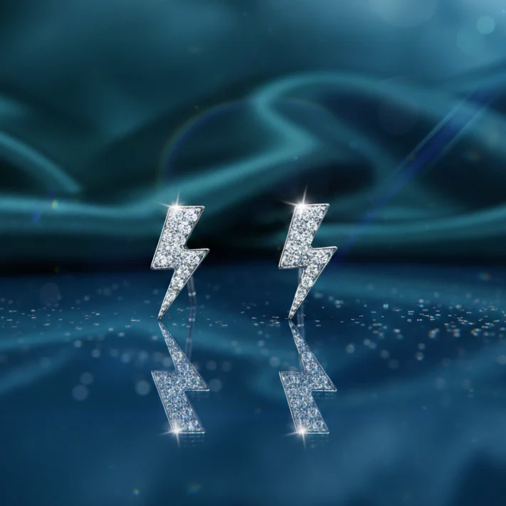 Pendientes Rayo Plata 925 - Image 3