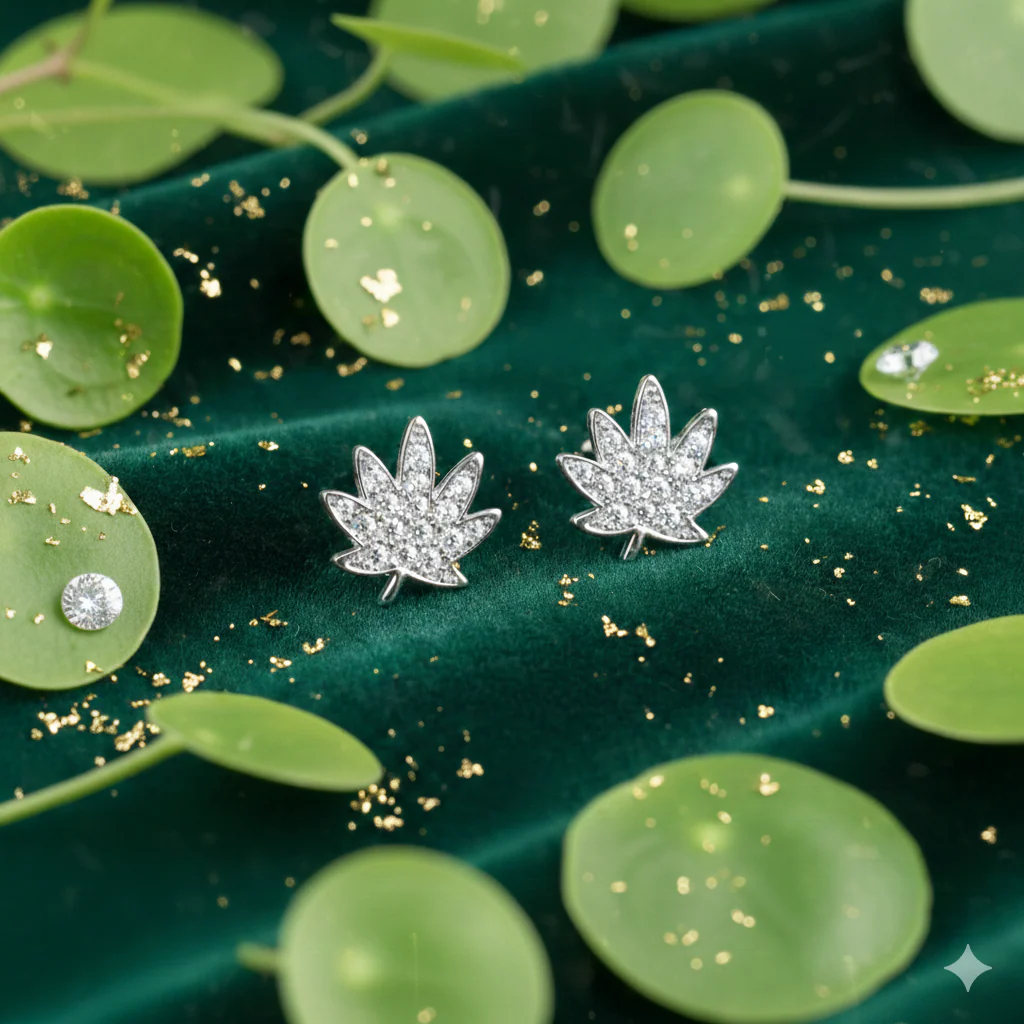 Pendientes Weed Plata 925 - Image 3