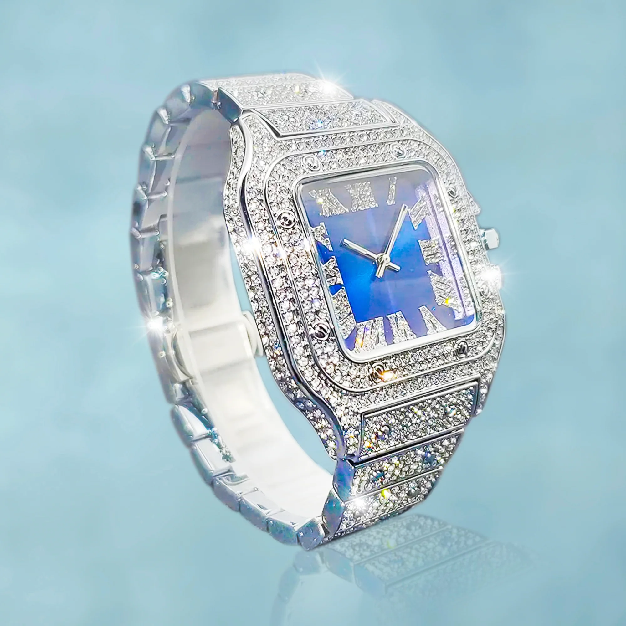 Reloj Santoz Blue Oro Blanco - Image 4