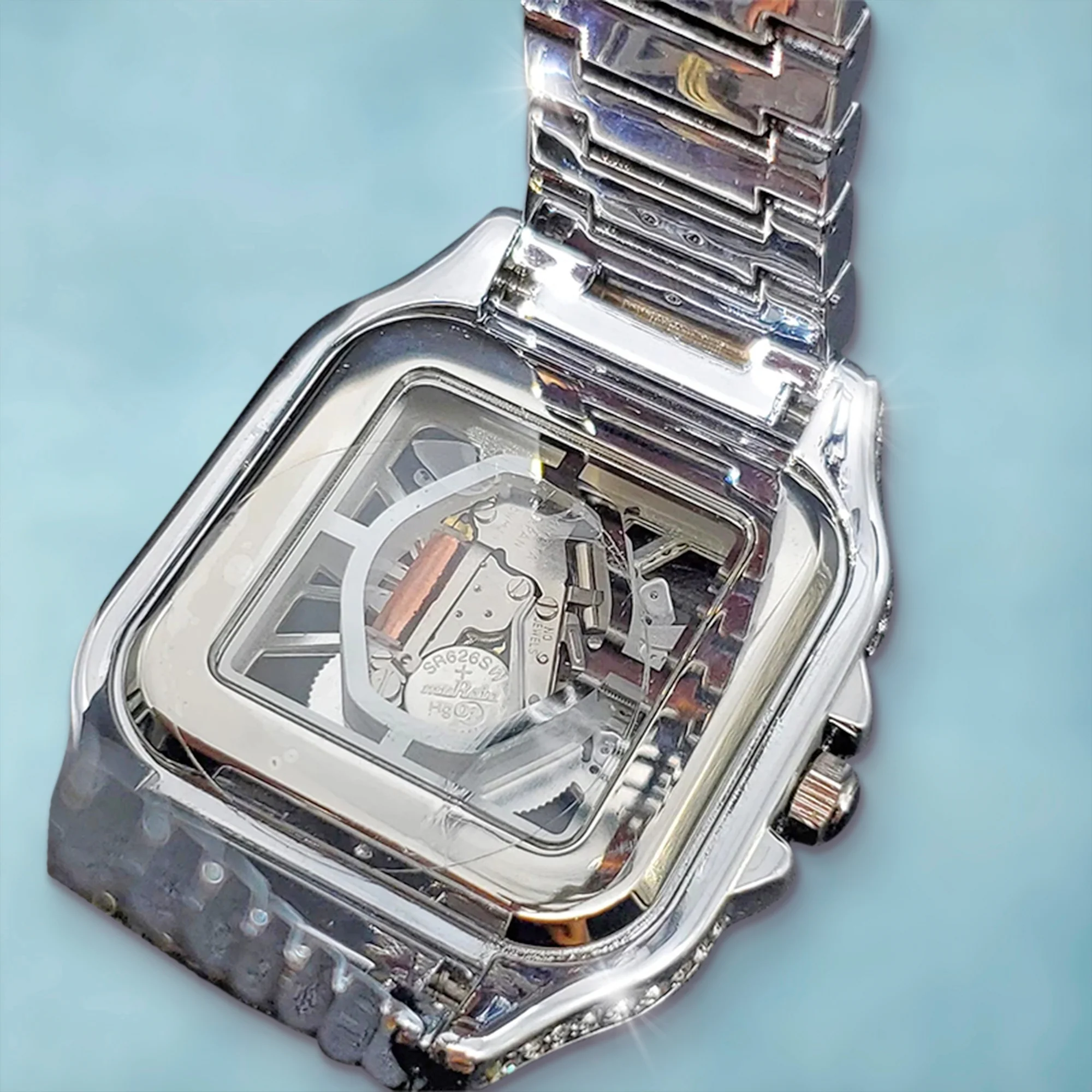Reloj Skeleton Oro Blanco - Image 7